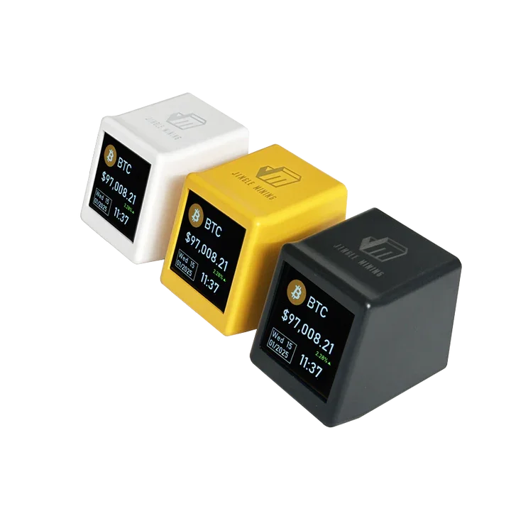 Jingle Mining Cryptocurrency Price Display Weather Temperature Humidity Time Alarm Clock Crypto Tracker BTC ETH DOGE Portable