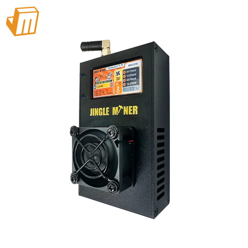 Jingle Miner 1.2TH/S BTC Solo Miner BM1370 ASIC Miner Chip BTC Solo Lite 5V DC  In Stock Air-Cooled Wi-Fi crypto bitcoin miner