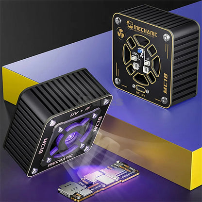 IParts Mechanic MC18 2 in 1 UV Curing Heat Dissipation Fan for Mobile Phone Motherboard Repair Fast Cooling Tool