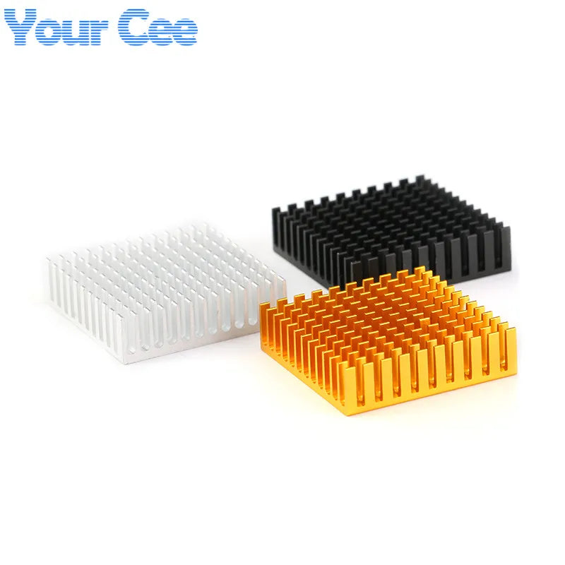 5pcs/1pc Heatsink 40x40x11mm 40*40*11mm Heat sink Cooler Fin Aluminum Radiator Cooler Black Silver Golden Heatsink