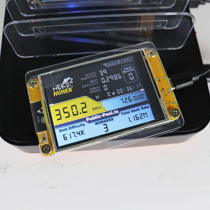 NerdMiner LV04 Bitcoin Miner 370KH/s Mini BTC Solo Lottery Mining Machine with 2.8 Inch Display Crypto Miner