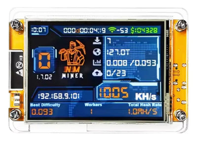 NMMiner NerdMiner V2 Hashrate Lucky Miner ESP32 2.8inch Smart Display Crypto Solo Lottery 1010KH/s Bitcoin ESP32-2432S028R DROOM