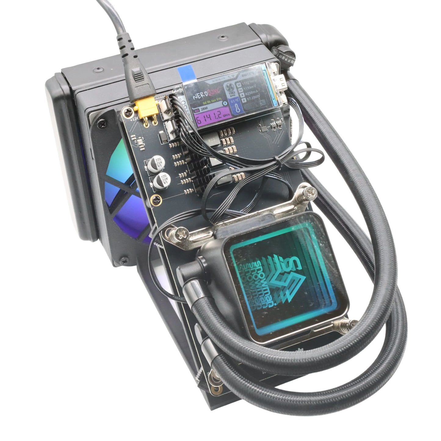 2026 Bitaxe Miners kit NerdQaxe++ Hydro Rev6.1 6TH/s 100W Solo Miner For Mining Bitcoin Liquid Cooler BTC Miner Crypto Machin