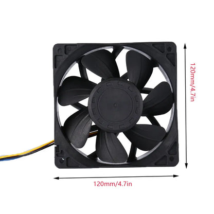 2025 Hot Miner Cooling Fan 4-Pin Connector Brushless Replacement DC 12V 5.0A Cooler Fan Low Noise For Antminer Bitmain S7 S9