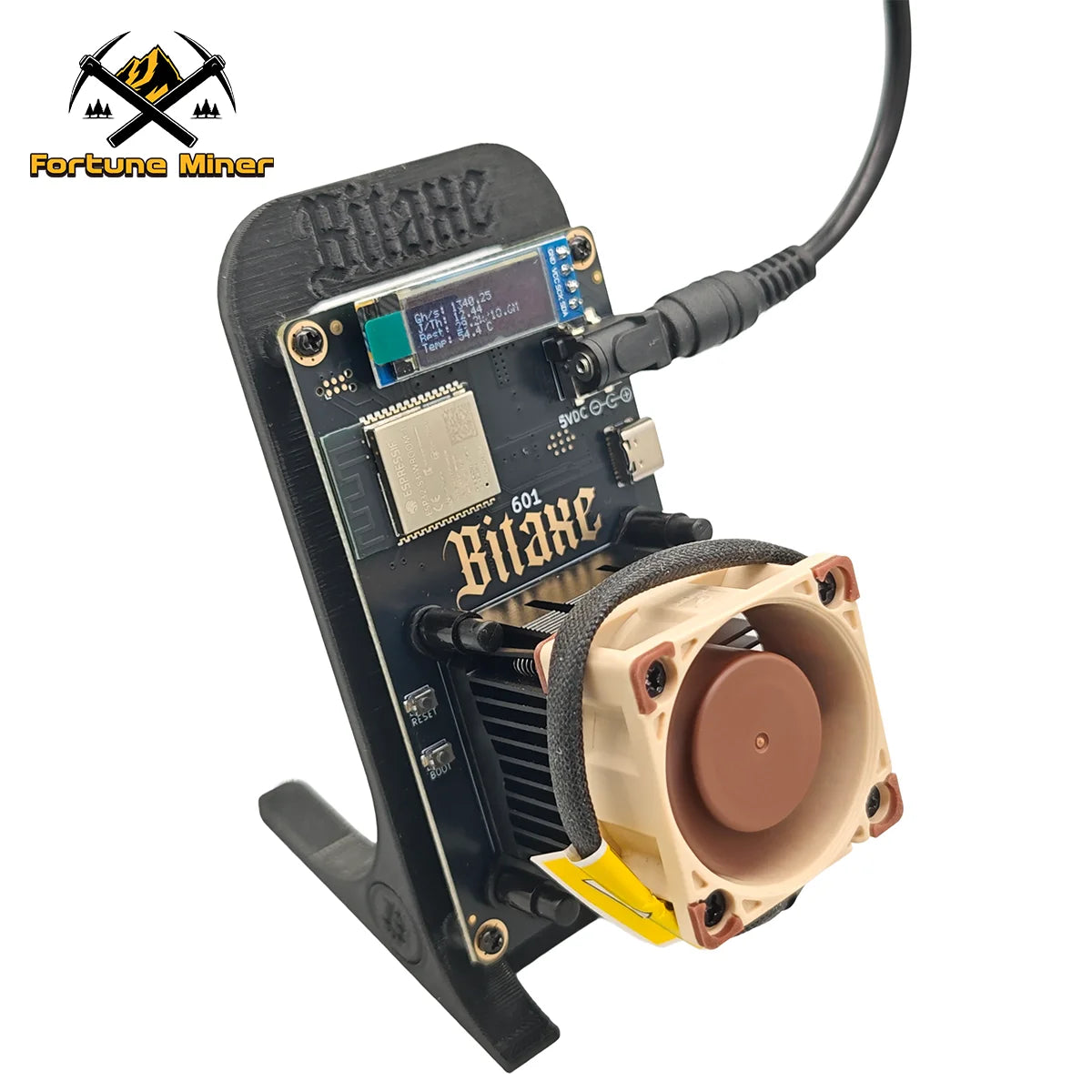 Bitaxe Gamma 601 Lucky Miner 1.2TH/s BTC Solo Miner Cryptos Miner Mining Lottery Machine Home Use Noiseless Silent Design Fan