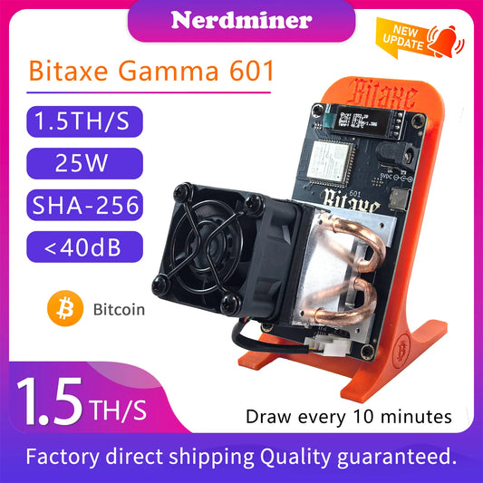 Bitaxe Gamma 601 1.5TH/s SHA256 ASIC Bitcoin Miner 18W Energy Saving Desktop Home Mining Crypto Machine