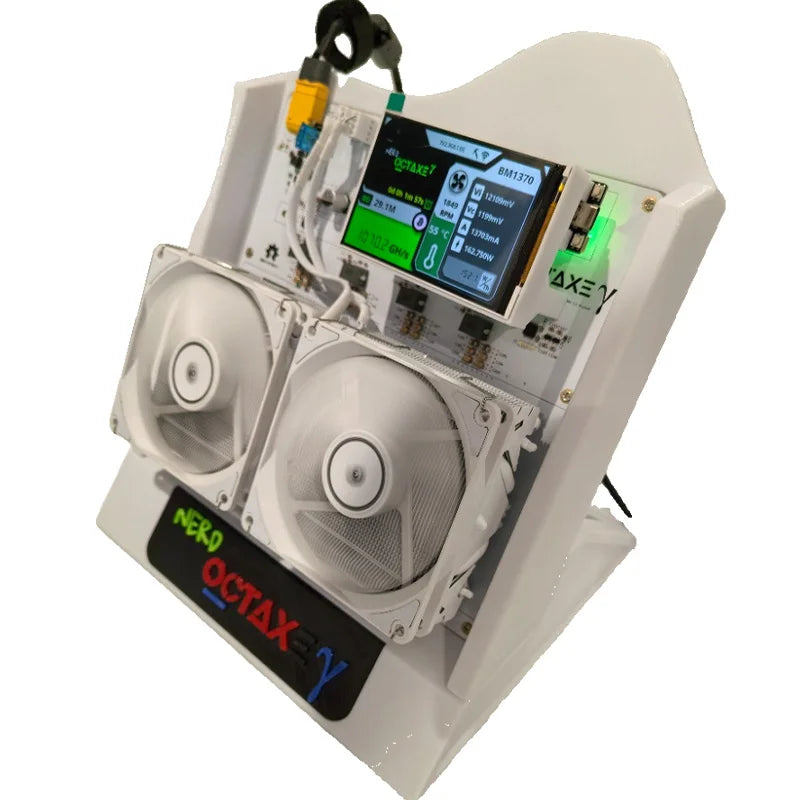 YYSLuping Overclockable to 12th/s Nerd OCTAXE air-cooled Bitcoin mining machine, available in black, white and red