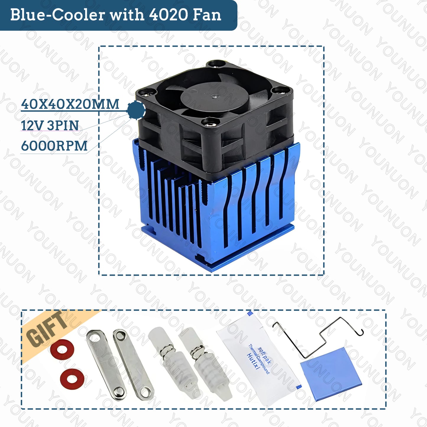 DIY Aluminium Northbridge Heatsink Cooler Motherboard Radiator with 40mm Fan 12V 40x40x10mm 40x40x20mm Cooling Fan