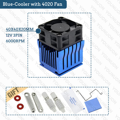 DIY Aluminium Northbridge Heatsink Cooler Motherboard Radiator with 40mm Fan 12V 40x40x10mm 40x40x20mm Cooling Fan