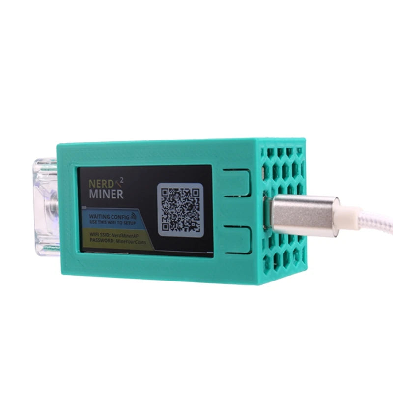 Nerdminer V2 Pro Miner 78KH/S Mini Bitcoin Lotto Miner With Luminous Fan BTC Solo Lotto Mining Miner