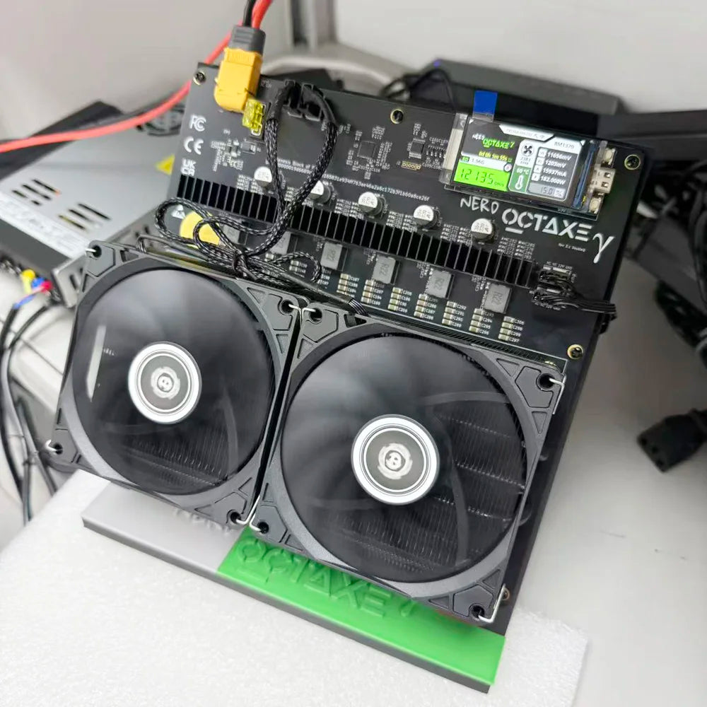 Bitaxe Miner Nerd Octaxe Rev3.1 12T With PSU BTC Solo Miner NerdOctaxeY 12T Lucky Miner 4 Fans Bitaxe Nerdqaxe++ 12T