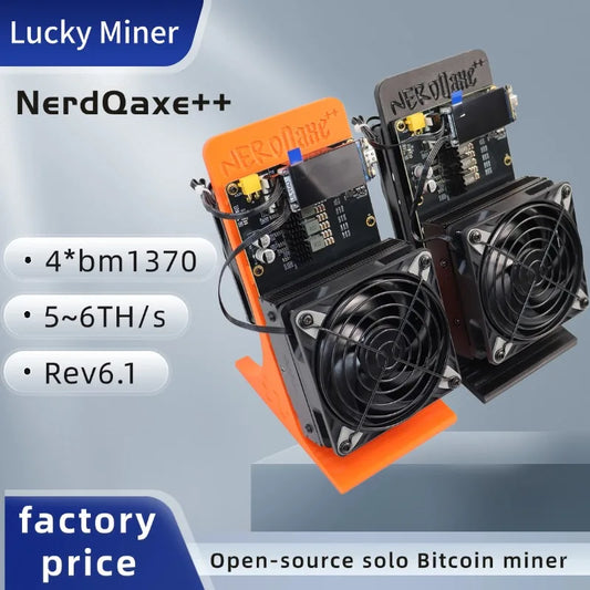 2026 New NerdQaxe++ 6 TH/s Bitcoin Miner Rev6.1 Family Personal Blockchain Lottery Miner