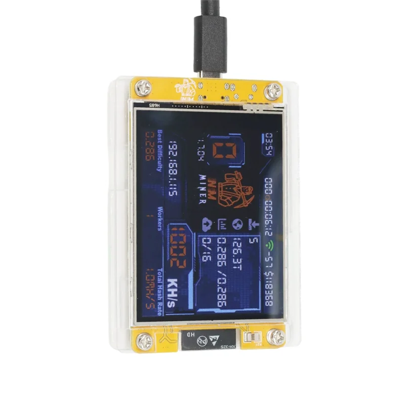 Upgraded 1030KH/S Harshrate Bitcoin Crypto Solo Miner Nerdminer 2.8" Smart Display Nmminer Bitcoin Lottery