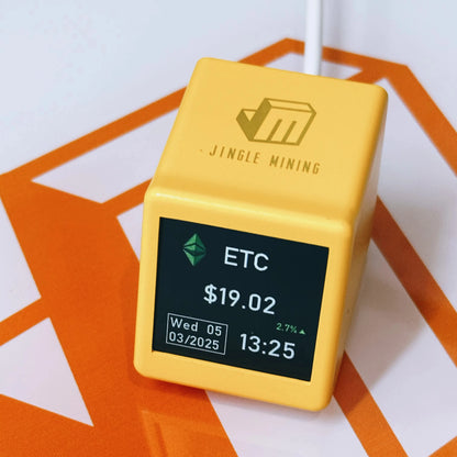 Jingle Mining Bitcoin  ETH  Dogecoin SOL BNB ETC XRP Crypto Ticker Real-time updates Alarm Clock