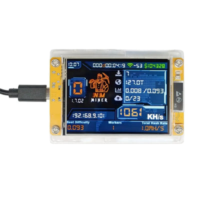 6X 1060KH/S NMMiner +6 Slots Stand Upgraded Harshrate Bitcoin Crypto Solo Miner 2.8 Inch Smart Display Home BTC