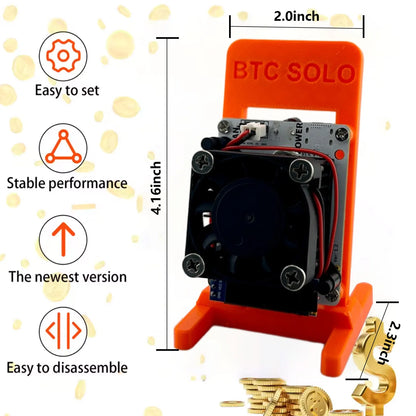 New 2025 Latest Bitdsk N8 Solo Miner 200Gh/s Miner Home Mining BM1397 Asic Chip BTC Miners Cryptos Miner Mining device