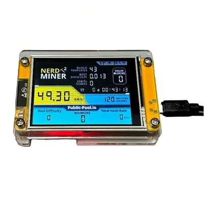SuperDeals Brand New Nerdminer V3 2.8-Inch BTC Solo Lottery Nerd Miner Crypto Bitcoin Miner Solo Mining Machine
