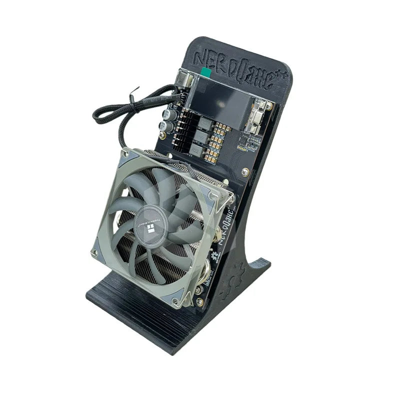 NerdQaxe++ 4.8TH/s 75W Bitcoin Miner With 12V 10A Power Supply Included 4 BM1370 Asic Chips Solo BTC Mining Machine Open-Source