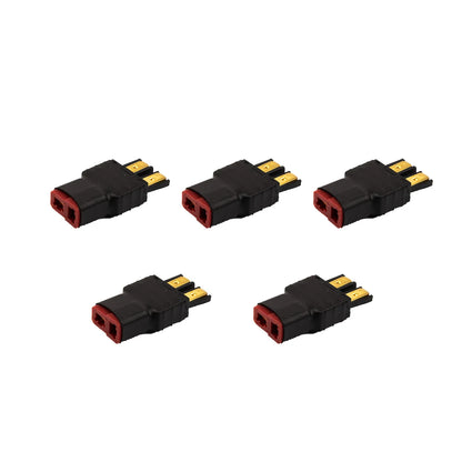 RCXAZ RC XT60 Female to Male T Plug Connector Adapter Wireless RC LiPo Battery Connector for Deans Male to XT60 Female (5PCS)