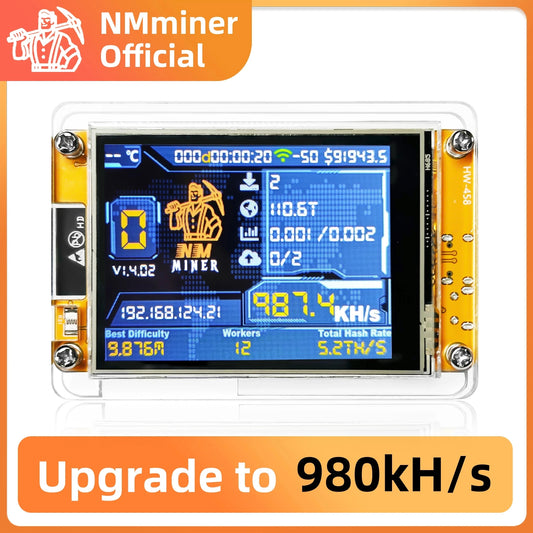 NMMiner NerdMiner CYD Hashrate 1000KH/s Lucky Miner 2.8 inch Cheap Yellow Display Crypto Solo Lottery Bitcoin