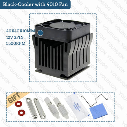 DIY Aluminium Northbridge Heatsink Cooler Motherboard Radiator with 40mm Fan 12V 40x40x10mm 40x40x20mm Cooling Fan