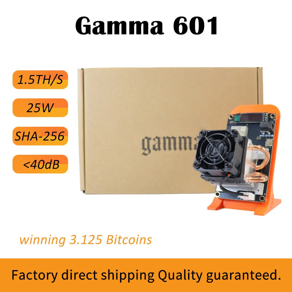 Bitaxe Gamma 601 Bitcoin Miner cooling system upgrade version maximum computing power of 1.5TH/s, equipped with 5V6A pow