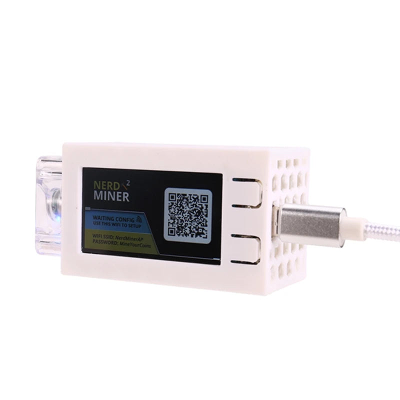 Nerdminer V2 Pro Miner 78KH/S Mini Bitcoin Lotto Miner With Luminous Fan BTC Solo Lotto Mining Miner