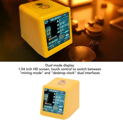 WiFi BT Solo Lottery Miner for Bitcoin Dogecoin 1060KH/s Hashrate 1.54 Inch Display Smart Desktop Cryptocurrency Mining Machine