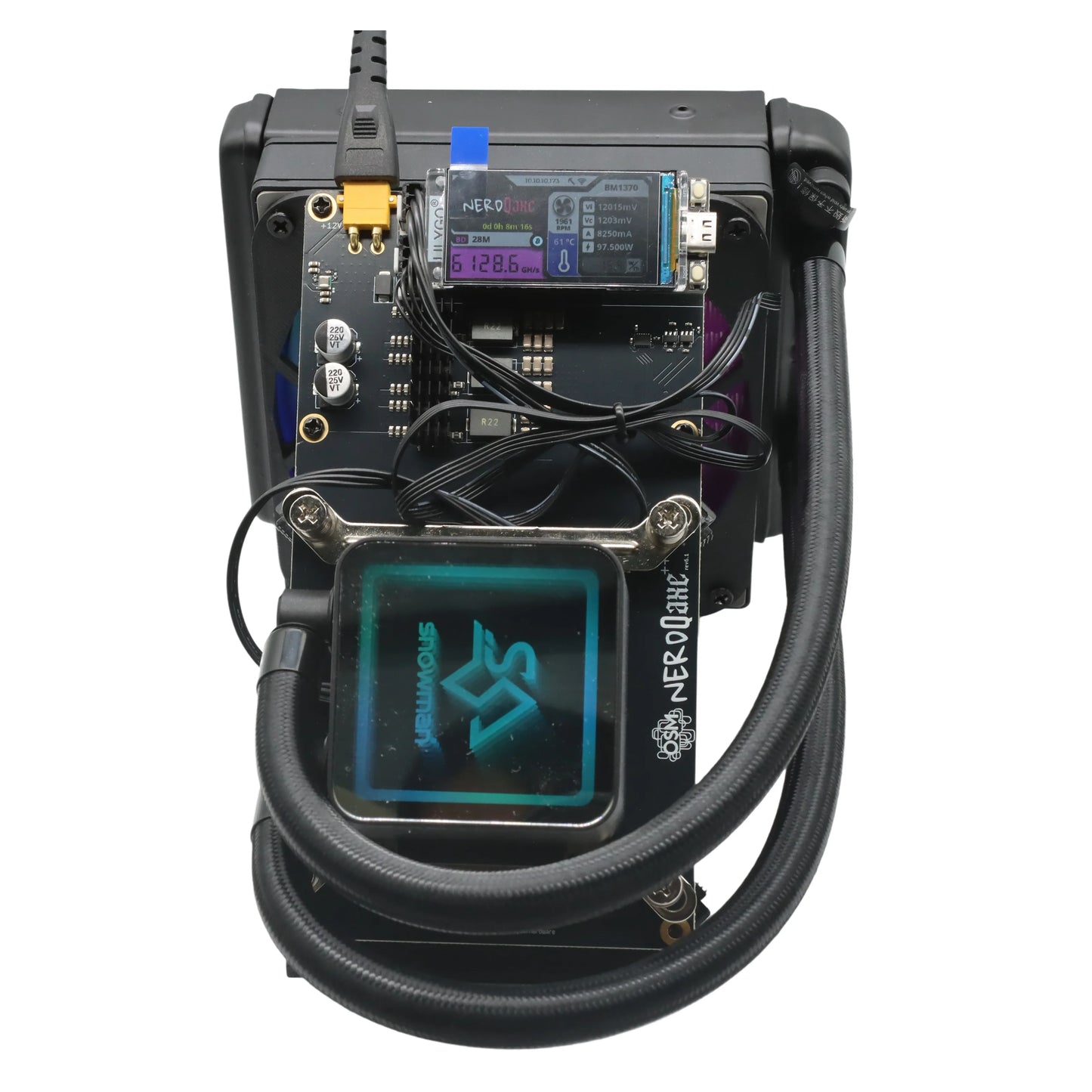 2026 Bitaxe Miners kit NerdQaxe++ Hydro Rev6.1 6TH/s 100W Solo Miner For Mining Bitcoin Liquid Cooler BTC Miner Crypto Machin