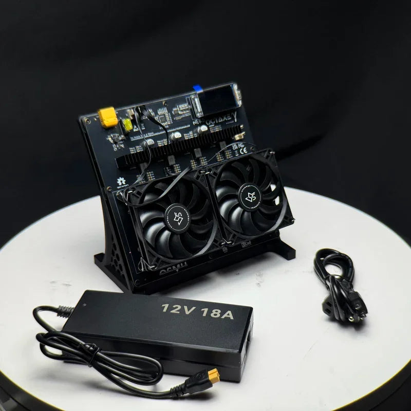 Bitaxe NerdOctaxe++ ASIC Bitcoin Lottery Miner 9.6T | Solo SHA256 Mining Machine