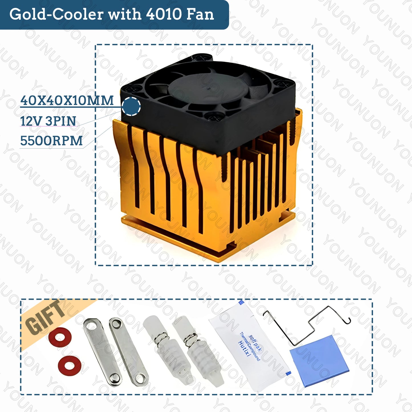 DIY Aluminium Northbridge Heatsink Cooler Motherboard Radiator with 40mm Fan 12V 40x40x10mm 40x40x20mm Cooling Fan