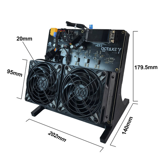 Bitaxe NerdOCTAXE 12TH/s Bitcoin Miner, Latest 2026 Upgrade Model Dual front and rear fans enhance heat dissipation
