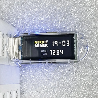 B43C Mini USB Mining Machine NerdMiner V2 74KH/S USB BTC Crypto Miner Solo Lottery Miner BTC Solo Miner with Display