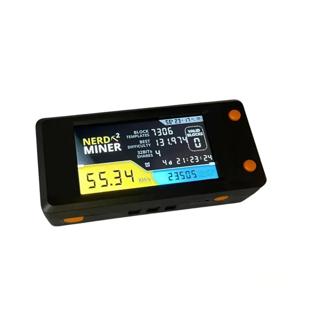 NerdMiner V2 78kh/S Hashrate Bitcoin Nerd Miner BTC Lottery Miner Solo Btc Crypto Miner Mining Machine with Display