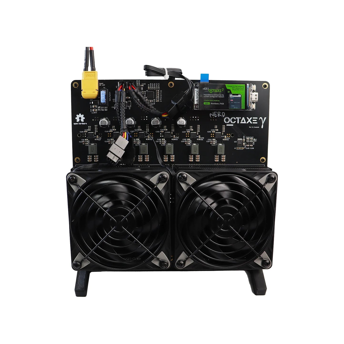 Bitaxe NerdOCTAXE 12TH/s Bitcoin Miner, Latest 2026 Upgrade Model Dual front and rear fans enhance heat dissipation