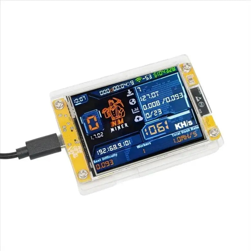1060KH/S Nerdminer Nmminer Upgraded Harshrate 2.8 Inch Smart Display Bitcoin Crypto Solo Lottery Miner Nerdminer