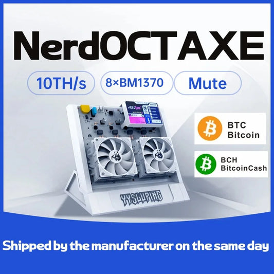 YYSLuping Overclockable to 12th/s Nerd OCTAXE air-cooled Bitcoin mining machine, available in black, white and red
