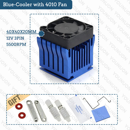 DIY Aluminium Northbridge Heatsink Cooler Motherboard Radiator with 40mm Fan 12V 40x40x10mm 40x40x20mm Cooling Fan