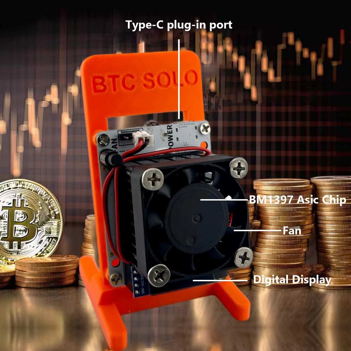 New 2025 Latest Bitdsk N8 Solo Miner 200Gh/s Miner Home Mining BM1397 Asic Chip BTC Miners Cryptos Miner Mining device