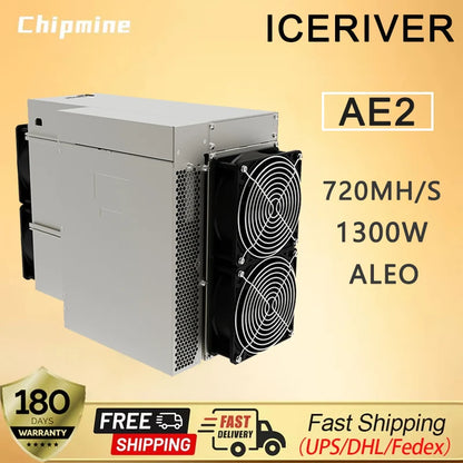 ICERIVER AE2 1300W ALEO Miner 720MH/S Crypto Machine 100-240V AC Asic Miner zkSNARK Algorithm