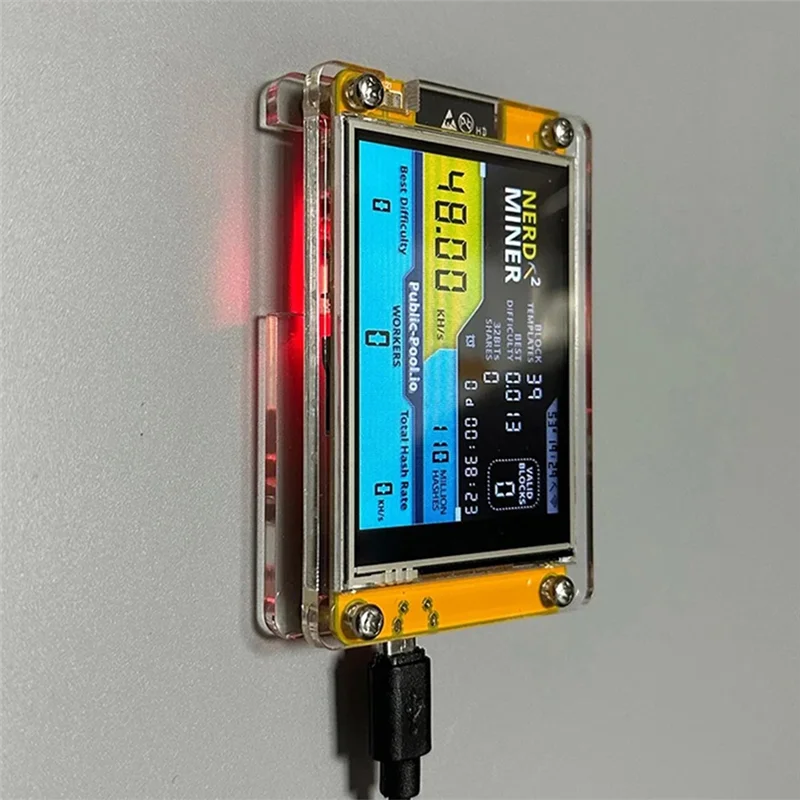 Brand New Nerdminer V3 2.8-Inch BTC Solo Lottery Nerd Miner Crypto Bitcoin Miner Solo Mining Machine