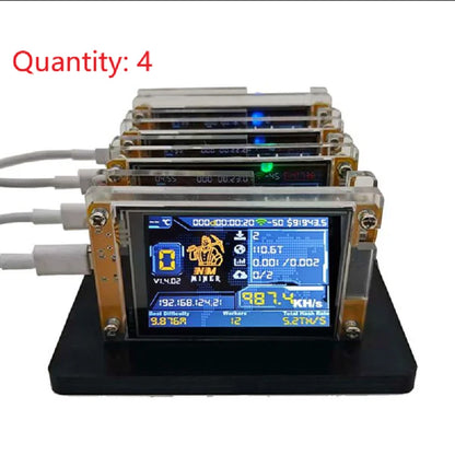 6X 1060KH/S NMMiner +6 Slots Stand Upgraded Harshrate Bitcoin Crypto Solo Miner 2.8 Inch Smart Display Home BTC