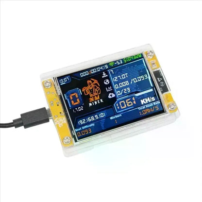 1060KH/S Nerdminer Nmminer Upgraded Harshrate 2.8 Inch Smart Display Bitcoin Crypto Solo Lottery Miner Nerdminer