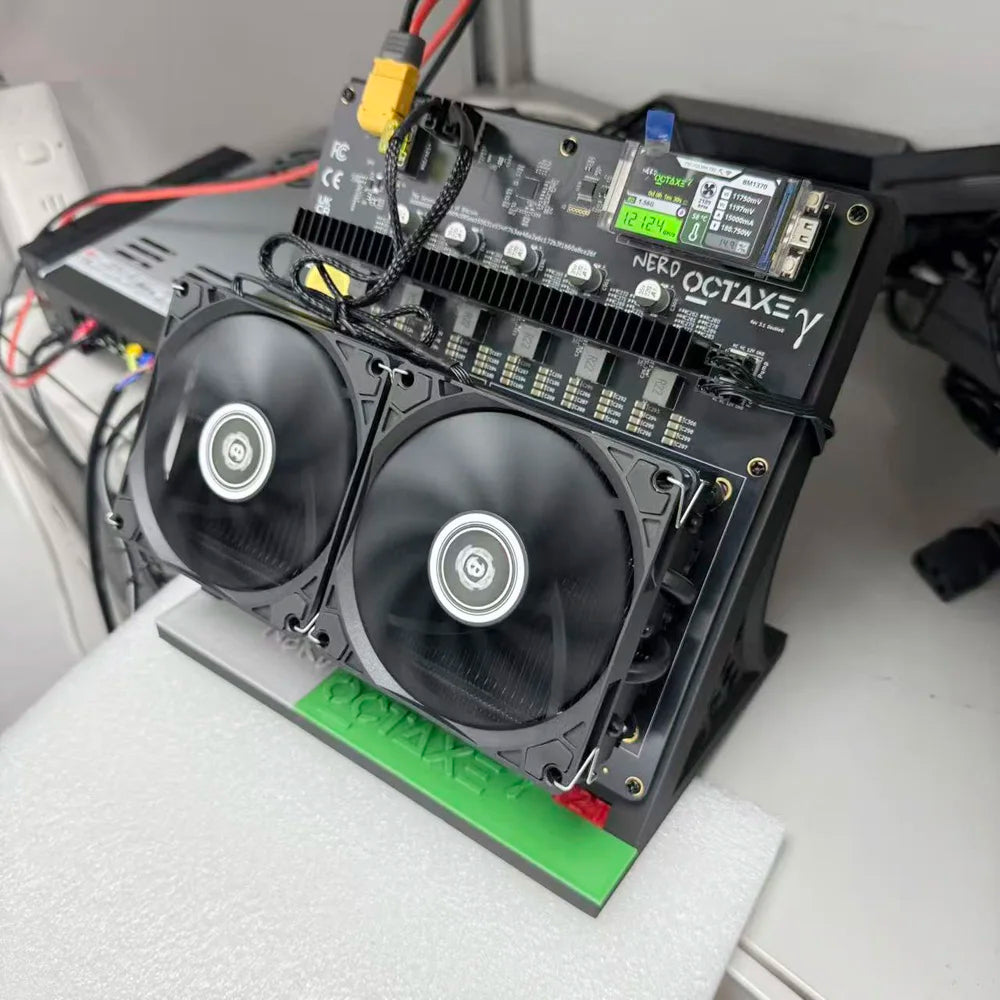 Bitaxe Miner Nerd Octaxe Rev3.1 12T With PSU BTC Solo Miner NerdOctaxeY 12T Lucky Miner 4 Fans Bitaxe Nerdqaxe++ 12T