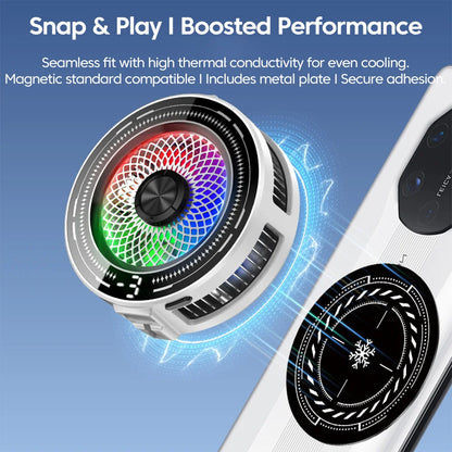 Mobile Phone Cooler Magnetic Cooling Fan Freeze Radiator For Gaming Back Clip Cool Heat Sink For Smartphones Tablet