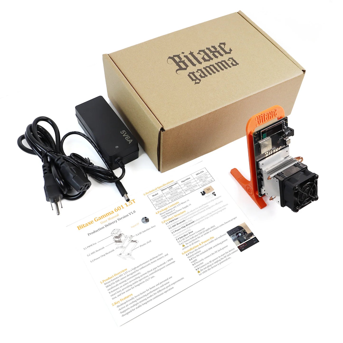 Bitaxe Gamma 601 1.5TH/s SHA256 ASIC Bitcoin Miner 18W Energy Saving Desktop Home Mining Crypto Machine