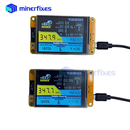 NerdMiner V2 2.8 inch 350kh/s BTC Solo Lottery Nerd miner Crypto Bitcoin Miner Solo Mining Machine