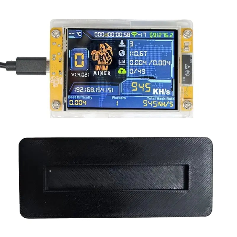 N35R-Upgraded 950KH/S Harshrate Bitcoin Crypto Solo Miner With 2.8 Inch Smart Display Bracket Nerdminer Nmminer