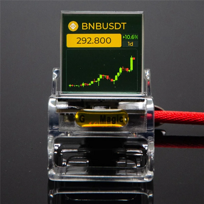 A99E-Bitcoin Stock Ticker Monitor Weather Digital Display Clock Personalized GIF Picture Playback Built-In Gyro Sensor Clock A