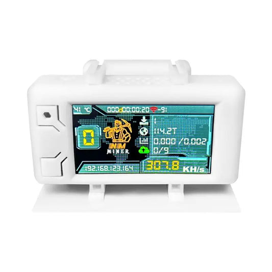 ABKJ-Bitcon Nerd Miner BTC Crypto Solo Lottery 307KH/S ESP32 Vision Master T190 With White Shell Win BTC Wifi BLE Connection